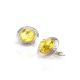 Lemon Amber Earrings In Sterling Silver The Hermitage, image , picture 4