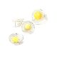 Round Silver Earrings With Honey Amber Centerpieces The Venus, image , picture 4