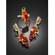Handcrafted Amber Earrings In Gold The Rialto, image , picture 4