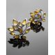Amber Earrings In Sterling Silver Dahlia, image , picture 2