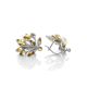 Amber Earrings In Sterling Silver Dahlia, image , picture 4