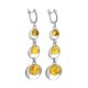 Lemon Amber Earrings In Sterling Silver The Orion, image , picture 4
