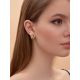 Geometric Silver Earrings With Green Amber The Astoria, image , picture 5