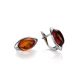 Bright Cognac Amber Earrings In Sterling Silver The Amaranth, image , picture 3