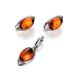 Bright Cognac Amber Earrings In Sterling Silver The Amaranth, image , picture 4