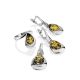 Green Amber Drop Earrings In Sterling Silver The Orion, image , picture 3