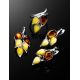 Floral Amber Earrings In Sterling Silver The Verbena, image , picture 5