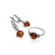 Drop Amber Earrings In Sterling Silver With Crystals The Sambia, image , picture 4