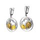 Fabulous Amber Dangle Earrings In Sterling Silver The Eagles, image , picture 2