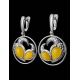 Stylish  Amber Dangle Earrings In Sterling Silver The Eagles, image , picture 4