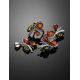 Multicolor Amber Earrings In Sterling Silver The Verbena, image , picture 5