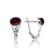 Filigree Silver earrings With Cognac Amber The Freya, image , picture 4