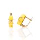 Cylindrical Cut Amber Earrings In Gold The Scandinavia, image , picture 5