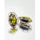 Bright Green Amber Earrings In Sterling Silver The Elegy, image , picture 2