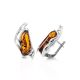 Bold Silver Earrings With Cognac Amber The Illusion, image , picture 5