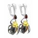 Sterling Silver Earrings With Cognac Amber The Scarab, image , picture 3