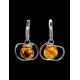 Lemon Amber Earrings In Sterling Silver The Flamenco, image , picture 3
