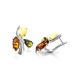 Bold Multicolor Amber Earrings In Sterling Silver The Verbena, image , picture 3