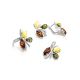 Bold Multicolor Amber Earrings In Sterling Silver The Verbena, image , picture 4