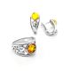 Cute Silver Earrings With Cognac Amber The Scheherazade, image , picture 5