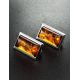 Cognac Amber Earrings In Sterling Silver The Chelsea, image , picture 2