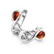 Cute Silver Amber Earrings The Amour, image , picture 4