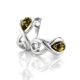Green Amber Earrings In Sterling Silver The Amour, image , picture 3
