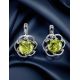 Cute Green Amber Earrings In Sterling Silver The Daisy, image , picture 2