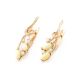 White Amber Earrings In Gold With Crystals The Verbena, image , picture 4