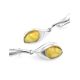 Honey Amber Earrings In Sterling Silver The Peony, image , picture 2