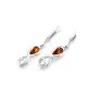Cognac Amber Earrings In Sterling Silver The Amour, image , picture 3