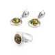 Drop Amber Earrings In Sterling Silver The Hermitage, image , picture 6