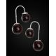 Stylish Cherry Amber Threader Earrings In Sterling Silver The Paris, image , picture 2