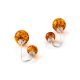 Wonderful Cognac Amber Threader Earrings In Sterling Silver The Paris, image , picture 3