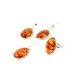 Drop Amber Earrings In Sterling Silver The Vivaldi, image , picture 6