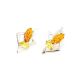 Multicolor Amber Earrings in Sterling Silver The Pegasus, image , picture 5