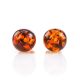Cognac Amber Earrings In Sterling Silver The Paris, image , picture 4