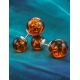 Cognac Amber Earrings In Sterling Silver The Paris, image , picture 2