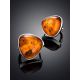Cognac Amber Earrings In Sterling Silver The Astoria, image , picture 2