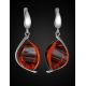 Cherry Amber Drop Earrings In Sterling Silver The Glow, image , picture 2