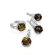 Stylish Amber Earrings In Sterling Silver The Shanghai, image , picture 5