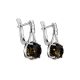 Stylish Amber Earrings In Sterling Silver The Shanghai, image , picture 4