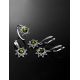 Sterling Silver Dangles With Green Amber The Helios, image , picture 4