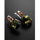 Multicolor Amber Earrings In Sterling Silver The Prussia, image , picture 2