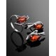 Amber Earrings In Sterling Silver The Verbena, image , picture 5