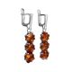 Geometric Amber Earrings In Sterling Silver The Puzzle, image , picture 4