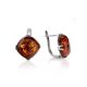 Shimmering Amber Earrings In Silver The Byzantium, image , picture 4
