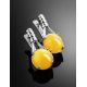 Stylish Honey Amber Earrings In Sterling Silver The Shanghai, image , picture 2
