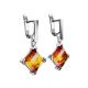 Amber Earrings In Sterling Silver The Athena, image , picture 4