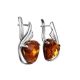 Cognac Amber Earrings In Sterling Silver The Acapulco, image , picture 4